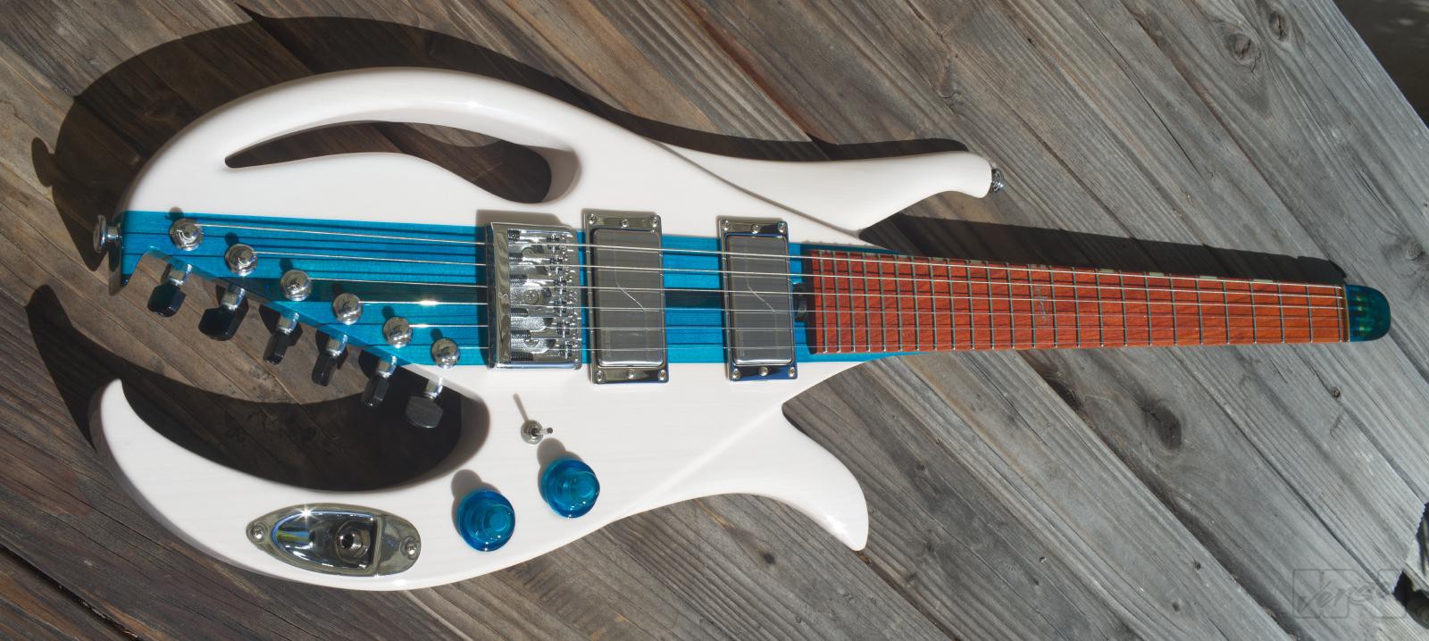Shark guitar blue