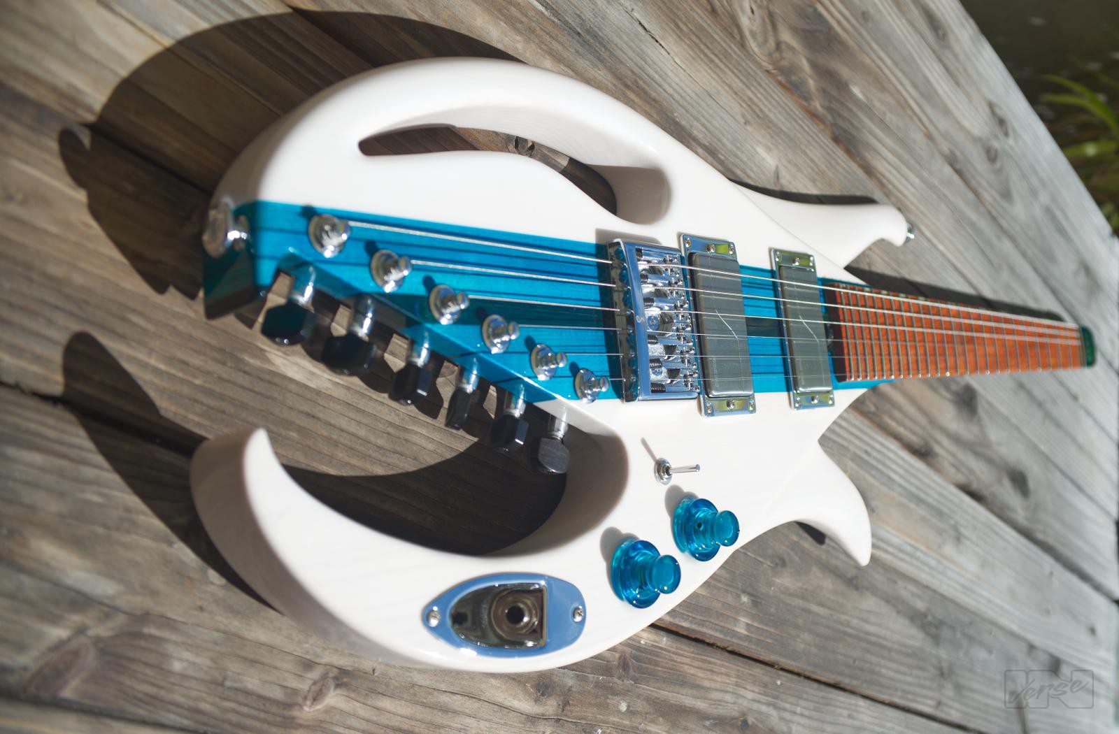 Shark guitar blue
